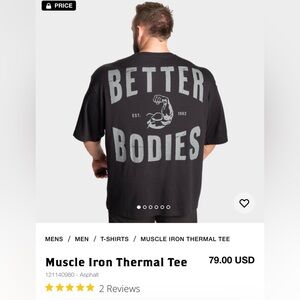 Better Bodies Muscle Iron Tee NWT